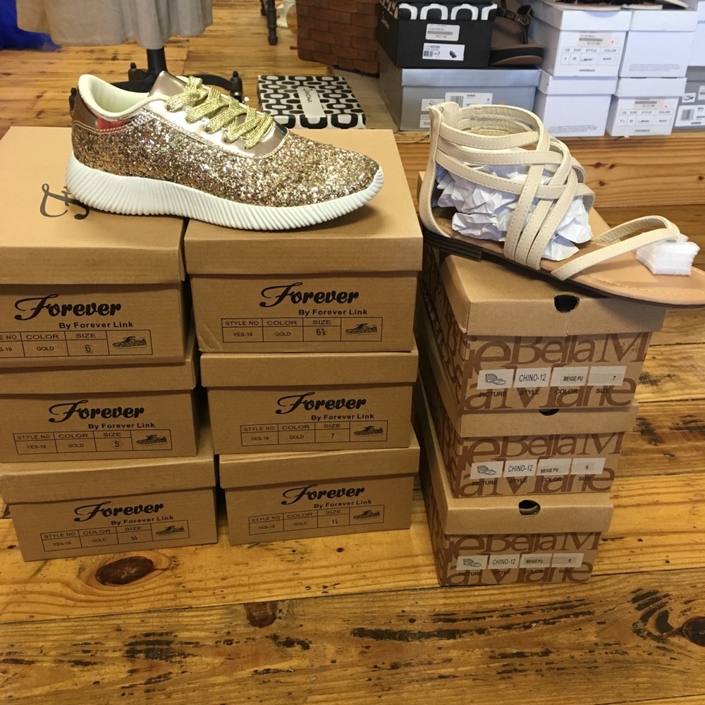 NEW IN BOX GLITTER SHOES & SANDALS